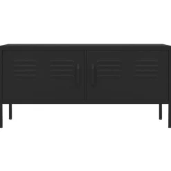 Meubles Tv-vidaXL Meuble TV 105x35x50 cm Acier Noir