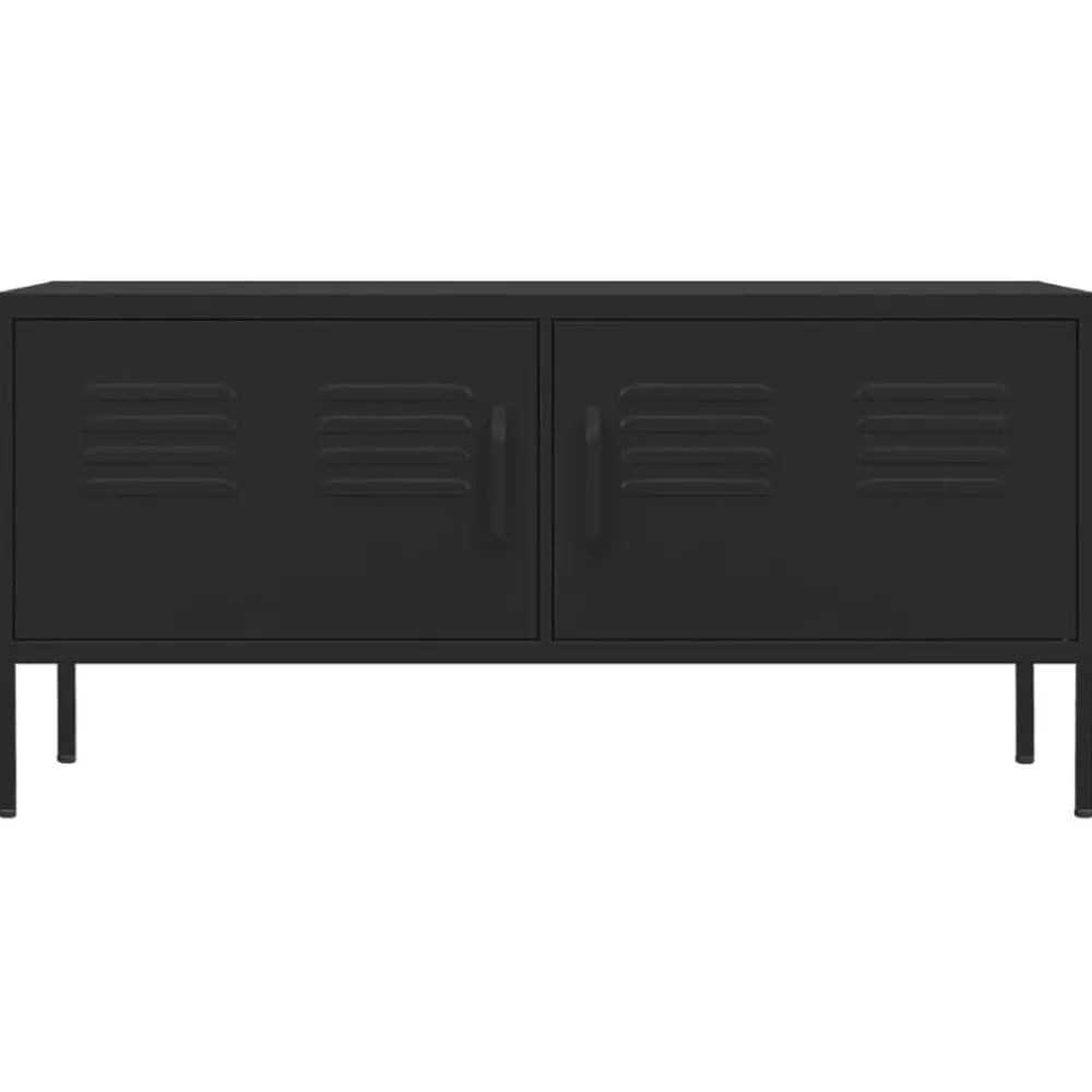 Meubles Tv-vidaXL Meuble TV 105x35x50 cm Acier Noir