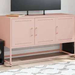 vidaXL Meuble TV 100,5x39x60,5 cm acier