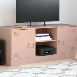 Meubles Tv-vidaXL Meuble TV 99x39x44 cm acier Rose