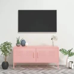 Meubles Tv-vidaXL Meuble TV 105x35x50 cm Acier Rose