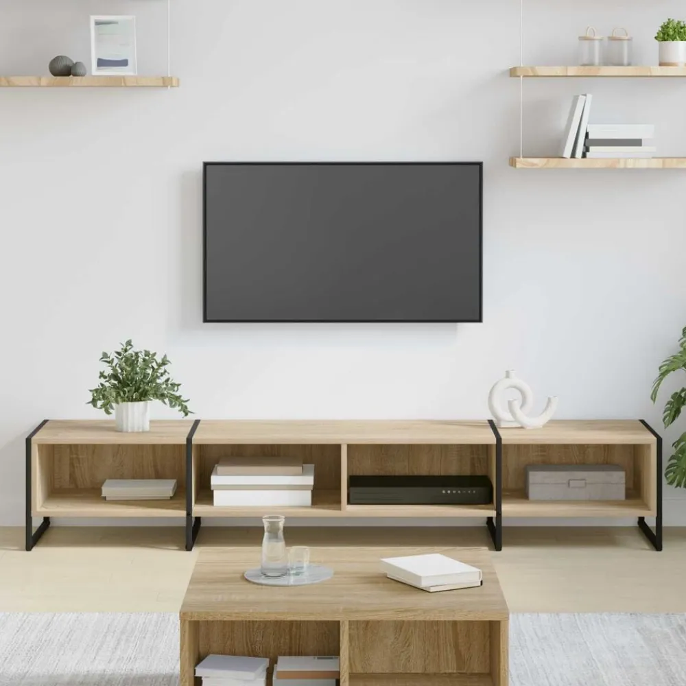 vidaXL Meuble TV Sonoma 170,5 x 36 x 30,5 cm Bois d'ingénierie