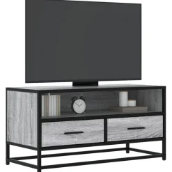vidaXL Meuble TV 80x34,5x40 cm bois d'ingénierie et métal