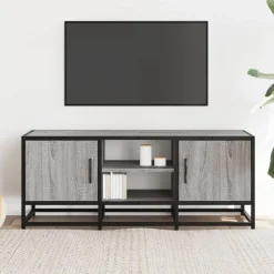 vidaXL Meuble TV 100x35x41 cm bois d'ingénierie et métal
