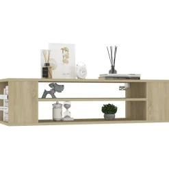 Meubles Tv-vidaXL Meuble TV suspendu Chêne sonoma 100x30x26,5 cm Bois ingénierie Ch&ecirc;ne sonoma