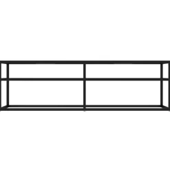 Meubles Tv-vidaXL Meuble TV Transparent 140x40x40,5 cm Verre trempé Noir et transparent