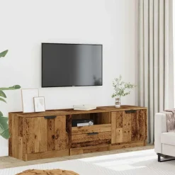 Meubles Tv-vidaXL Meuble TV 140x35x40 cm bois d'ingénierie Vieux bois