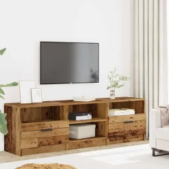 Meubles Tv-vidaXL Meuble TV 150x33,5x45 cm bois d'ingénierie Vieux bois