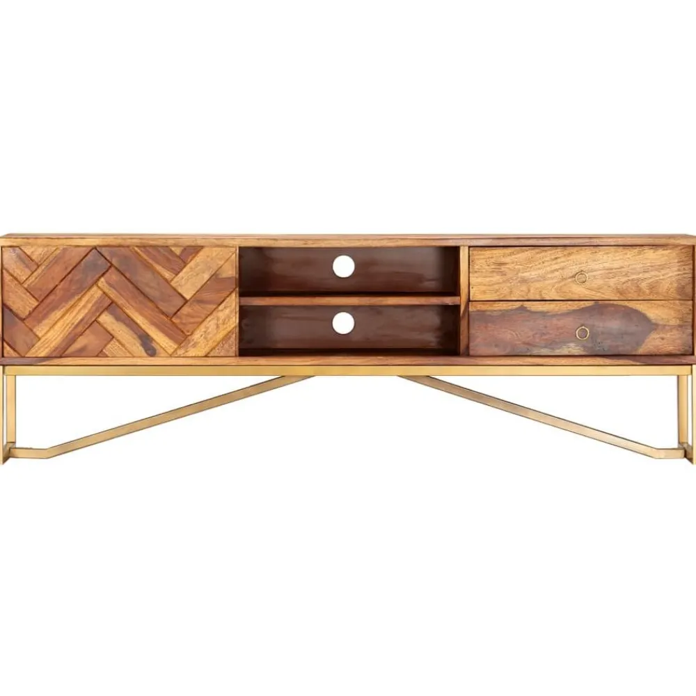 vidaXL Meuble TV 140x30x45 cm Bois de Sesham massif
