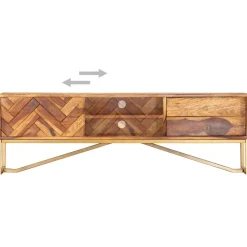 vidaXL Meuble TV 140x30x45 cm Bois de Sesham massif