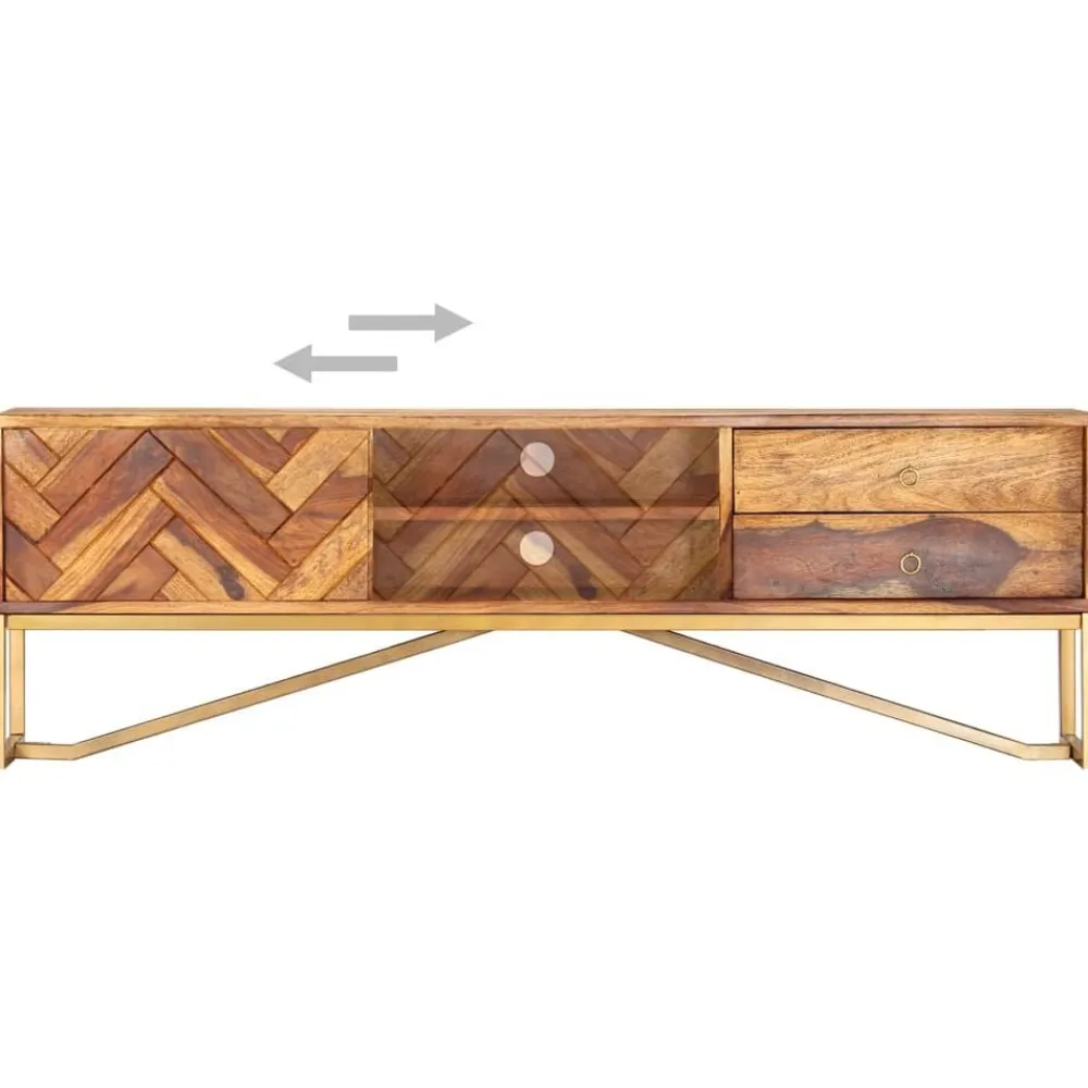 vidaXL Meuble TV 140x30x45 cm Bois de Sesham massif