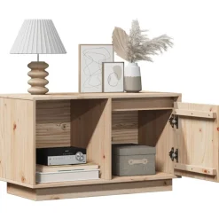 Meubles Tv-vidaXL Meuble TV 74x35x44 cm Bois de pin massif Naturel