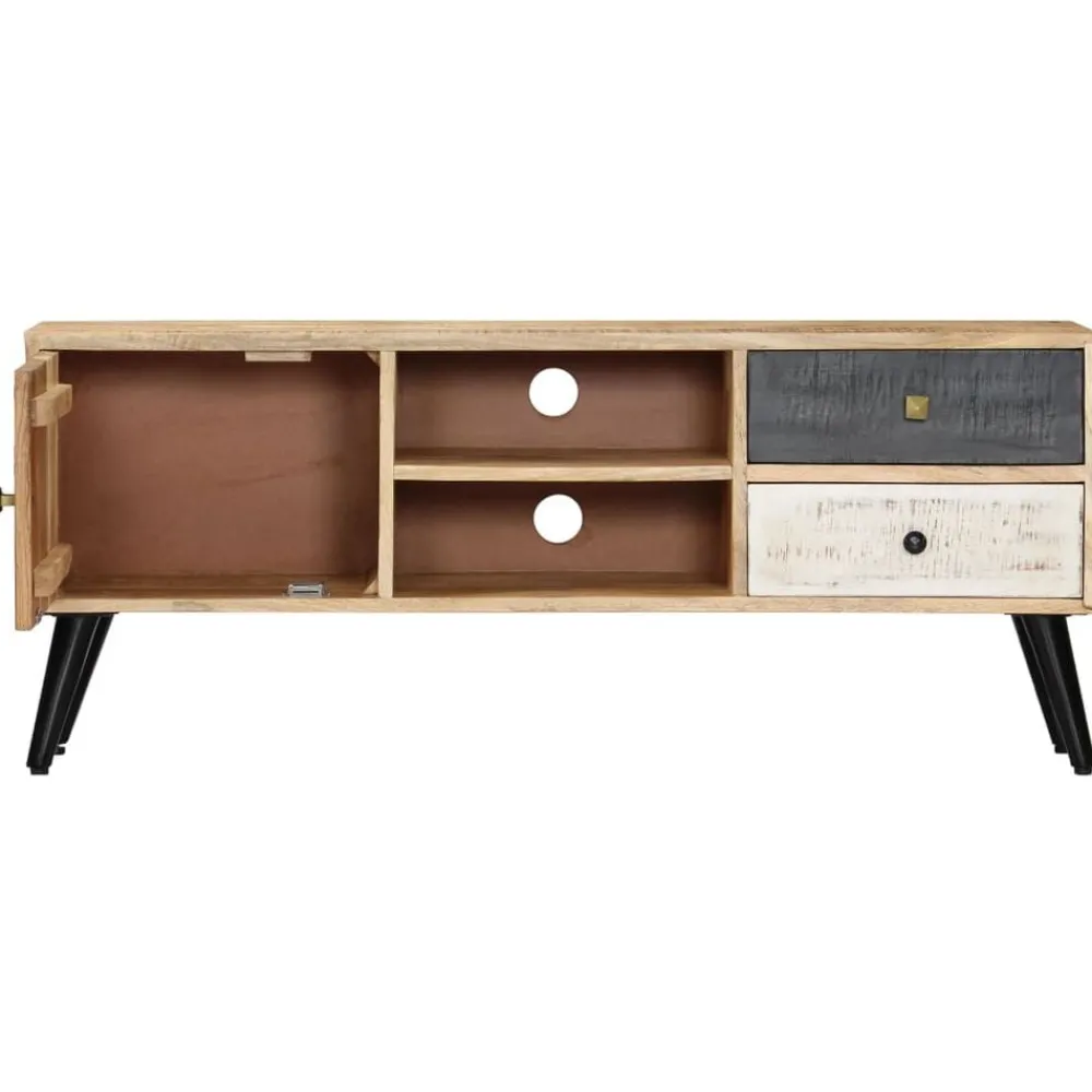 Meubles Tv-vidaXL Meuble TV 115x30x47 cm Bois massif de manguier