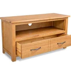 vidaXL Meuble TV 90x35x48 cm bois de chêne massif