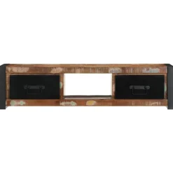 vidaXL Meuble TV 100x30x25 cm Bois de récupération solide