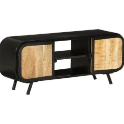 Meubles Tv-vidaXL Meuble TV 110x30x45 cm Bois de manguier brut Marron