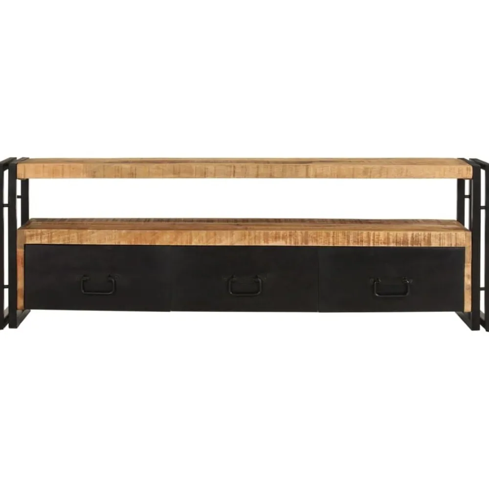 vidaXL Meuble TV 120x30x40 cm Bois massif de manguier