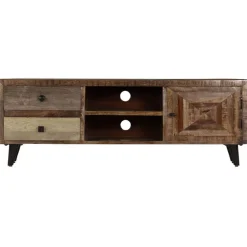 vidaXL Meuble TV 118x30x40 cm Bois de manguier massif