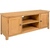 vidaXL Meuble TV 110x35x44 cm Bois de chêne massif