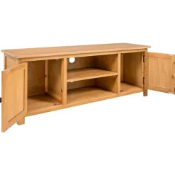 vidaXL Meuble TV 110x35x44 cm Bois de chêne massif