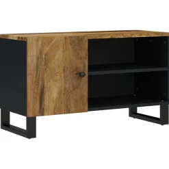 vidaXL Meuble TV 80x33x46 cm bois de manguier et d'ingénierie