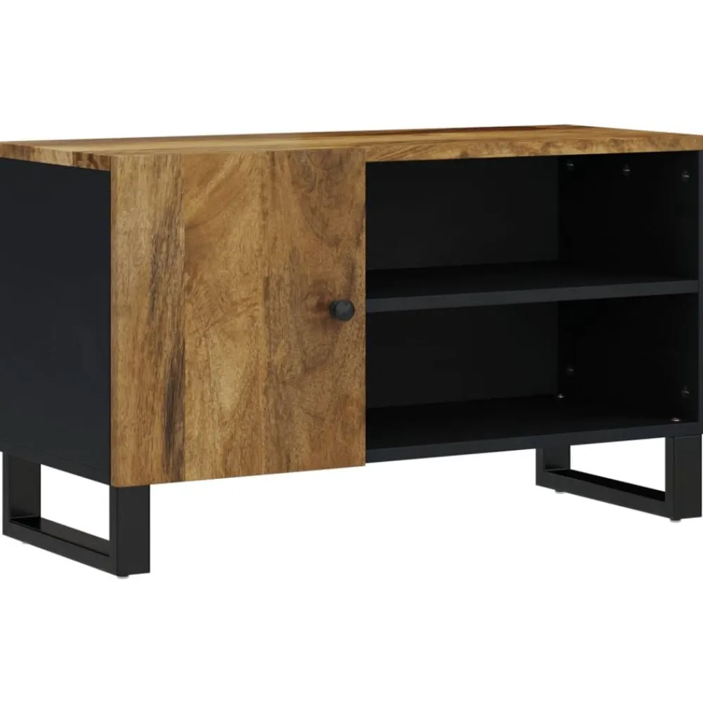 vidaXL Meuble TV 80x33x46 cm bois de manguier et d'ingénierie