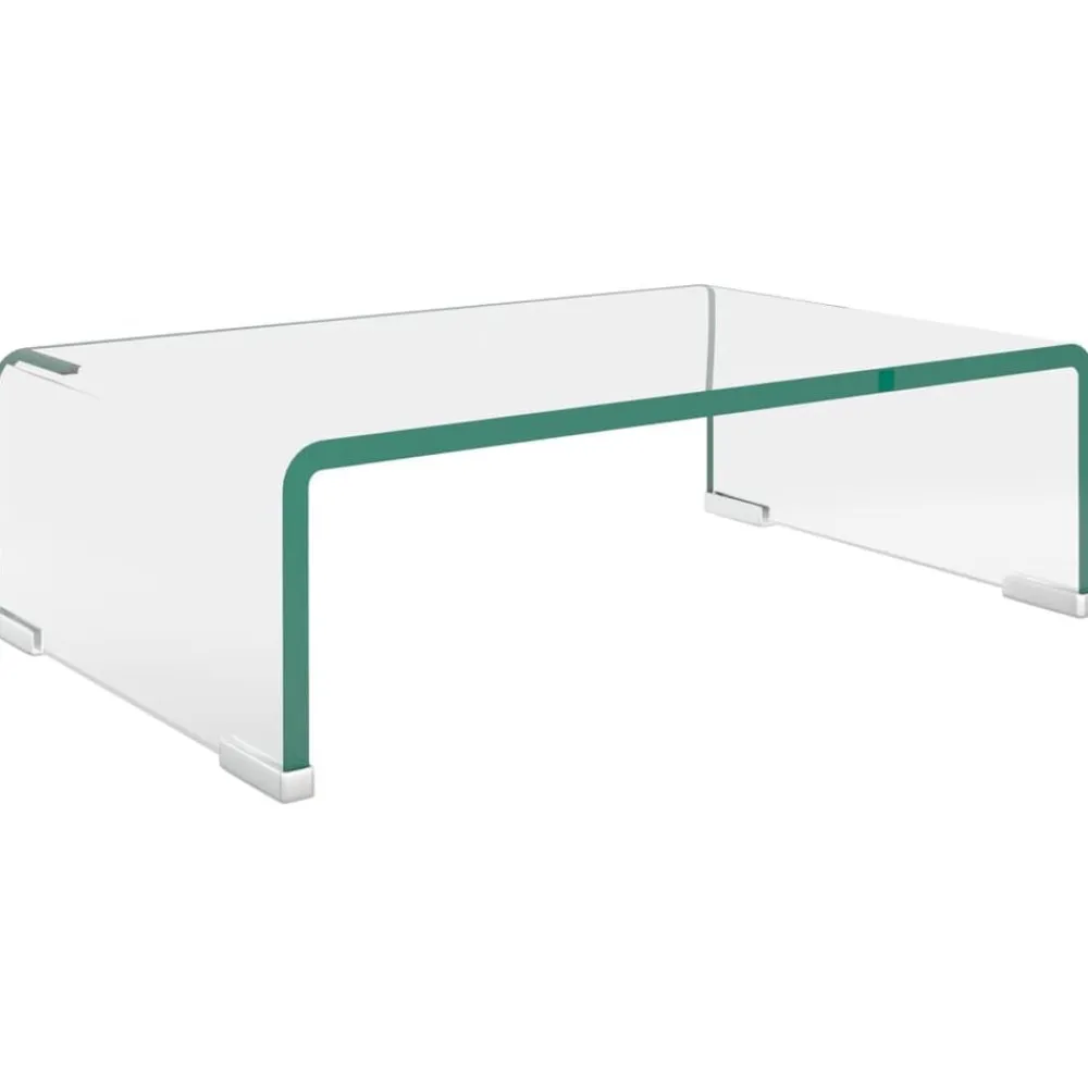 Meubles Tv-vidaXL Meuble TV/pour moniteur 40x25x11 cm verre Transparent