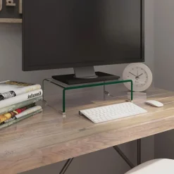 Meubles Tv-vidaXL Meuble TV/pour moniteur 40x25x11 cm verre Transparent