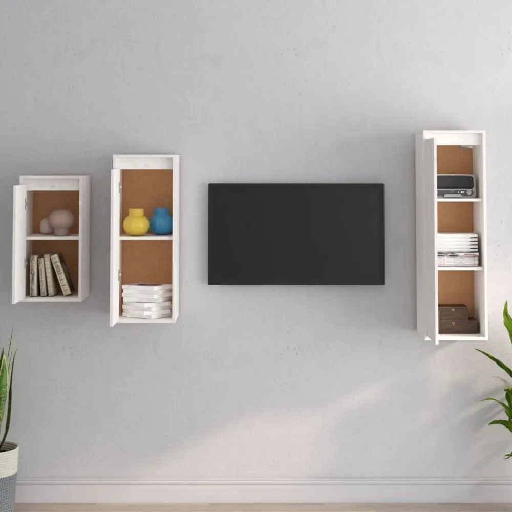 vidaXL Meubles TV 3 pcs Bois massif de pin