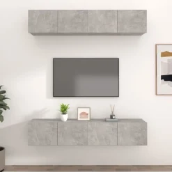 vidaXL Meubles TV 4 pcs 80x30x30 cm bois d'ingénierie