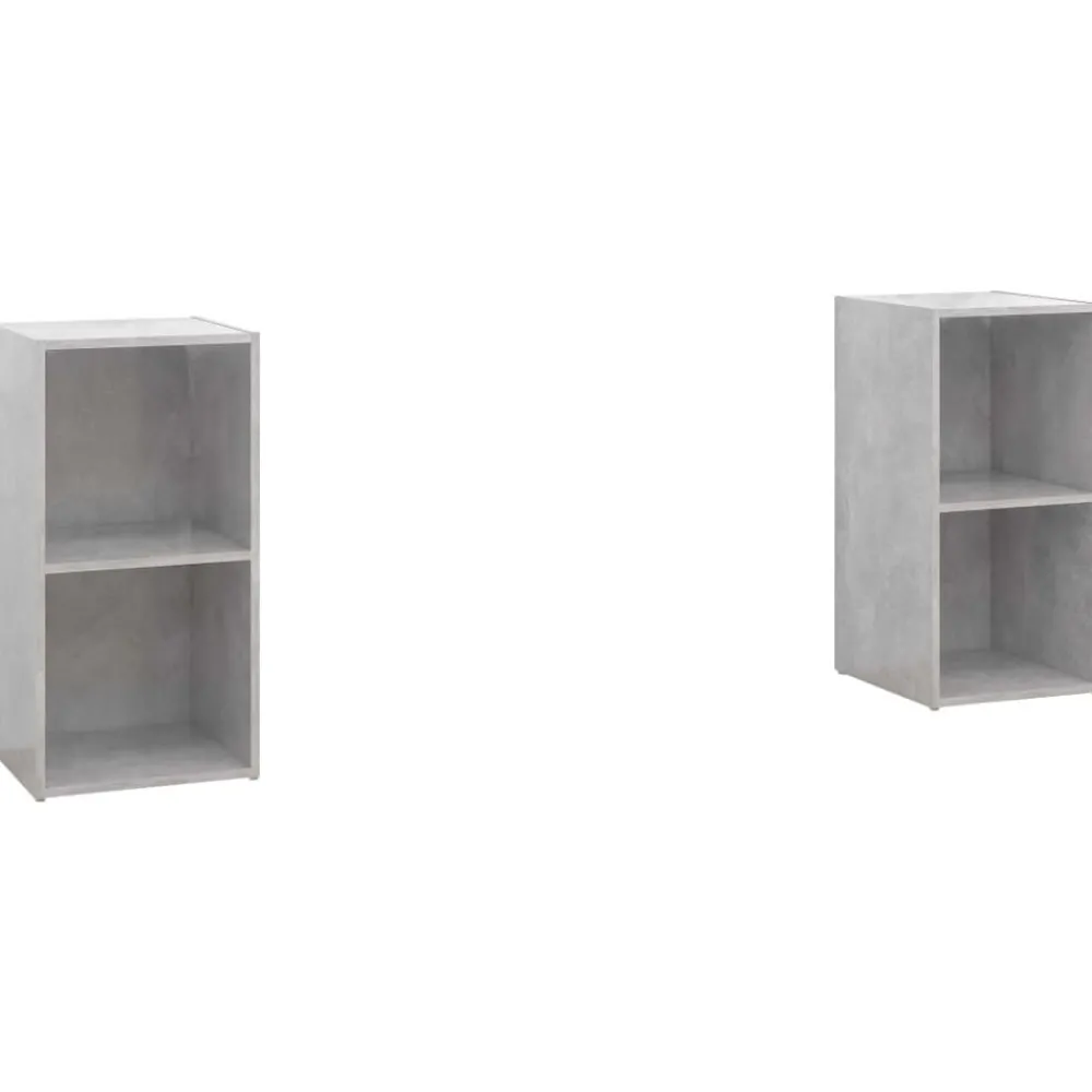 Meubles Tv-vidaXL Meubles TV 2 pcs 72x35x36,5 cm Bois d'ingénierie Gris béton