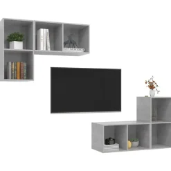 vidaXL Meubles TV muraux 4 pcs Bois d'ingénierie