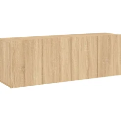 Meubles Tv-vidaXL Meubles TV muraux 2 pcs chêne sonoma 60x30x41 cm Ch&ecirc;ne sonoma