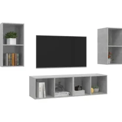 vidaXL Meubles TV muraux 4 pcs Bois d'ingénierie