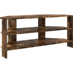vidaXL MeubleTVd'Angle Chêne fumé 102x40,5x45cm Bois d'ingénierie