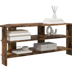 vidaXL MeubleTVd'Angle Chêne fumé 102x40,5x45cm Bois d'ingénierie