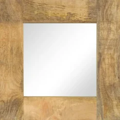 Décorations-vidaXL Miroir Bois de manguier massif 50 x 50 cm