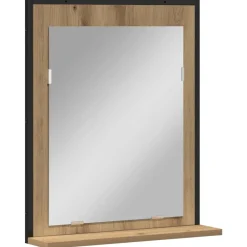 vidaXL Miroir chêne artisanal 50 x 12 x 60 cm Verre et Bois Ingénierie