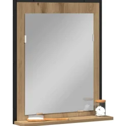 vidaXL Miroir chêne artisanal 50 x 12 x 60 cm Verre et Bois Ingénierie