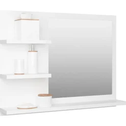 Armoires & Meubles De Rangement-vidaXL Miroir de salle de bain 60x10,5x45 cm bois d’ingénierie Blanc