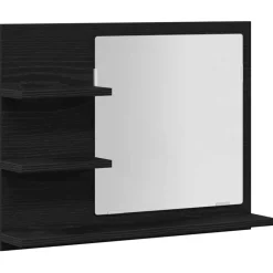 vidaXL Miroir de salle de bain chêne noir 60x10,5x45cm bois ingénierie