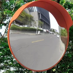 Signalétique-vidaXL Miroir de trafic convexe d'extérieur Plastique PC 45 cm Orange
