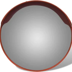 Signalétique-vidaXL Miroir de trafic convexe d'extérieur Plastique PC 45 cm Orange