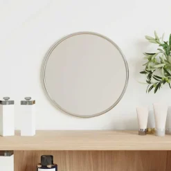 Décorations-vidaXL Miroir mural é Ø 20 cm Rond Argent