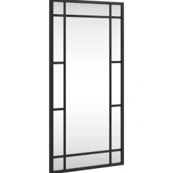 Décorations-vidaXL Miroir mural noir 30x60 cm rectangulaire fer