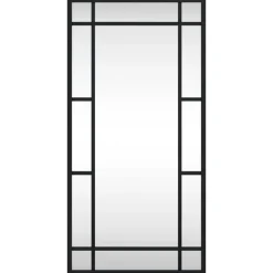 Décorations-vidaXL Miroir mural noir 30x60 cm rectangulaire fer