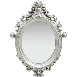 Décorations-vidaXL Miroir mural style château 56x76 cm é Argent