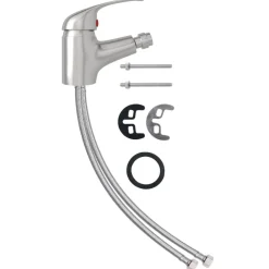 Plomberie-vidaXL Mitigeur de bidet de salle de bain é 13x12 cm Argent