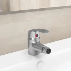 Plomberie-vidaXL Mitigeur de bidet de salle de bain é 13x12 cm Argent
