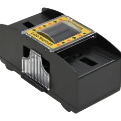 vidaXL Mélangeur de cartes automatique noir 2 jeux